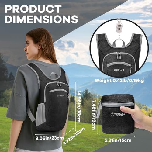 ZOMAKE Packable Daypack - Water-Resistant Hiking Backpack (image 5)