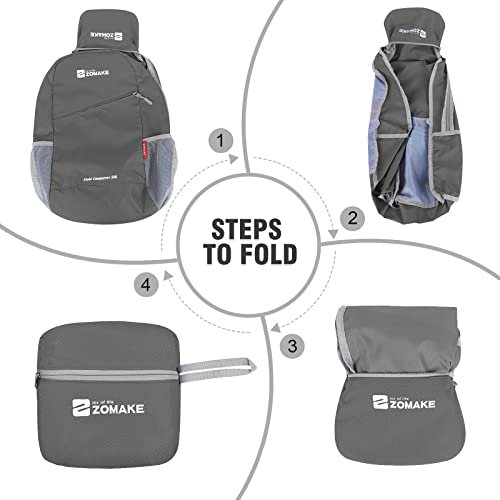 ZOMAKE Packable Lightweight Daypack - Water-Resistant Hiking Backpack (image 4)