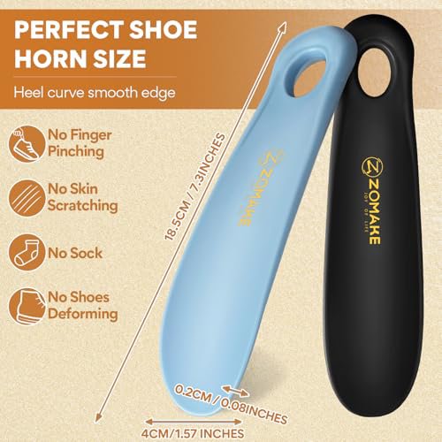 ZOMAKE Travel Shoe Horns 3-Pack